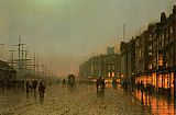 John Atkinson Grimshaw Liverpool from Wapping painting